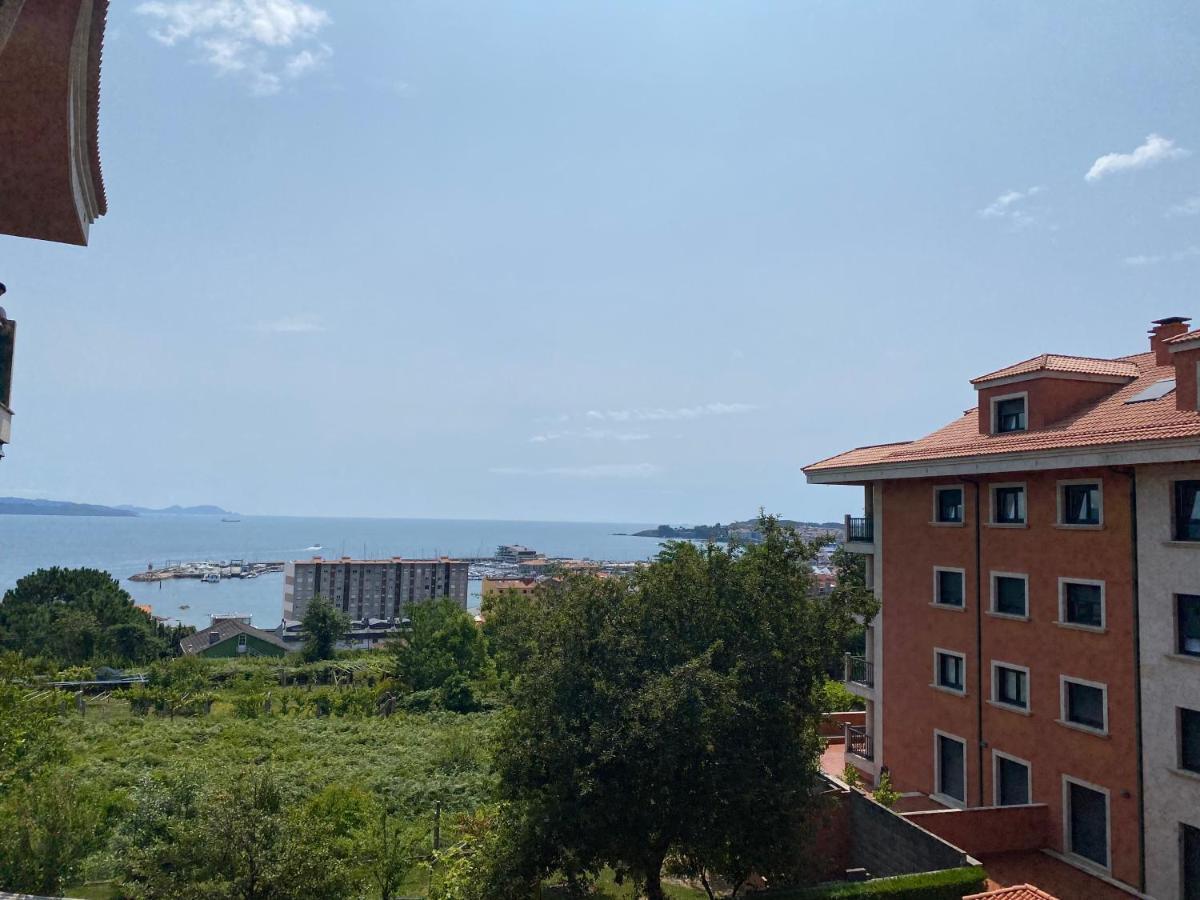 Apartamento Con Vistas Al Mar, Piscina Y Parking Apartment Sanxenxo Bagian luar foto